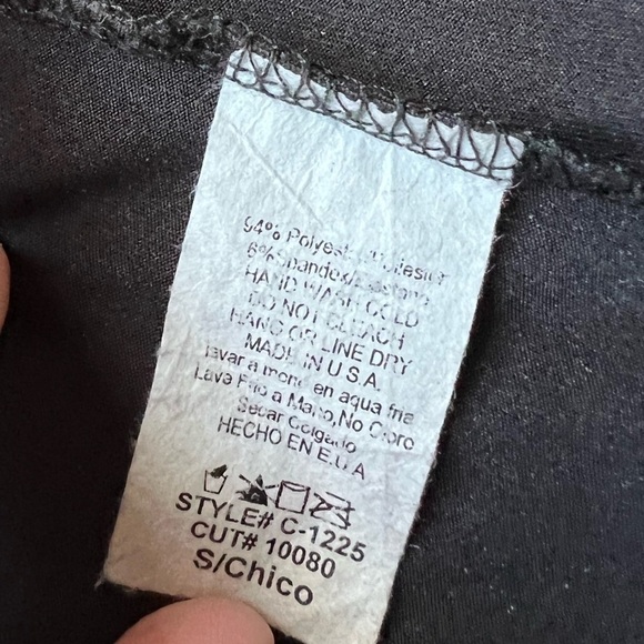 Cemi Ceri Black Faux Leather Leggings with Zippers at Ankles Size Small - Picture 6 of 6